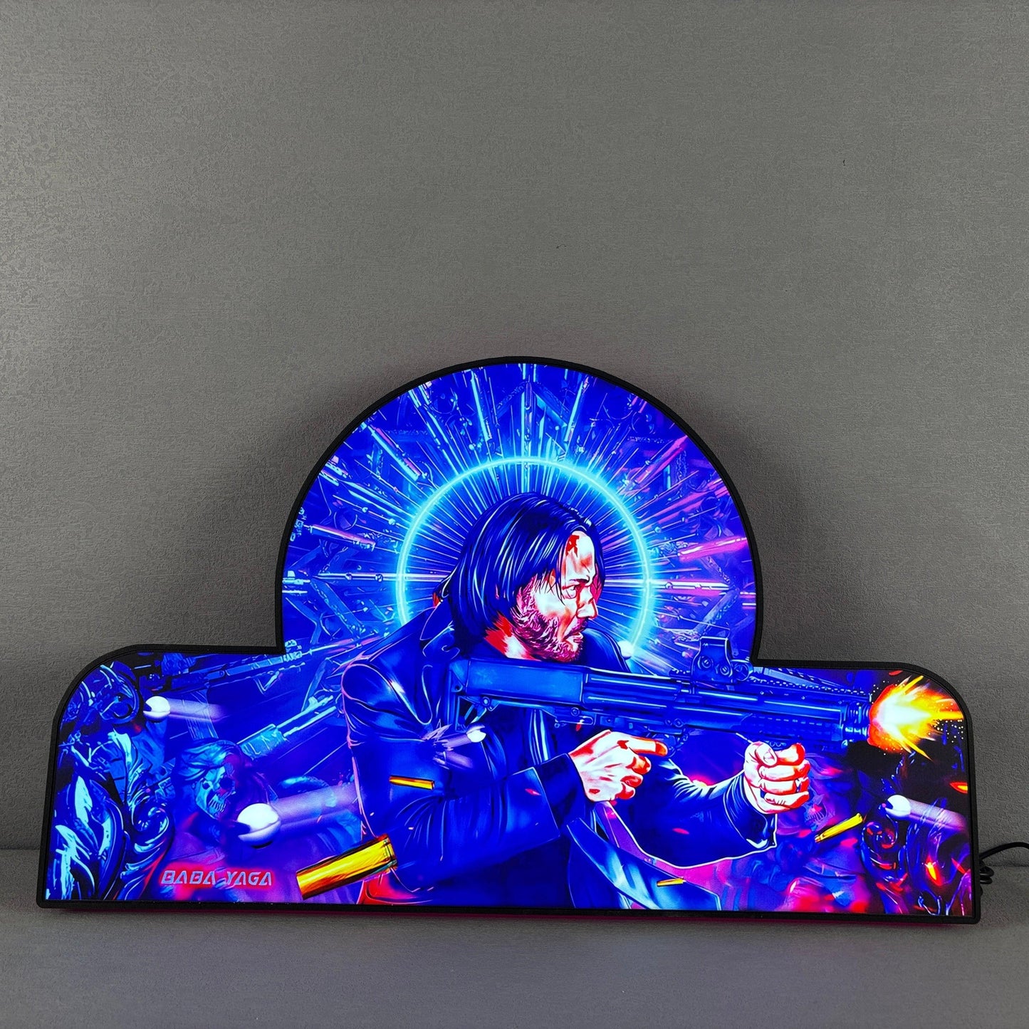 John Wick Pinball Topper, Video Game Machine LED Lightbox , Pinball Ar ...