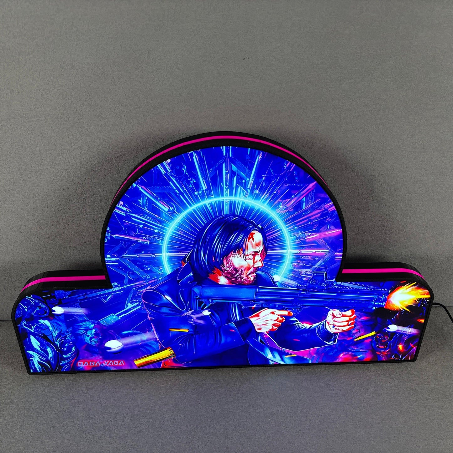 John Wick Pinball Topper, Video Game Machine LED Lightbox , Pinball Ar ...