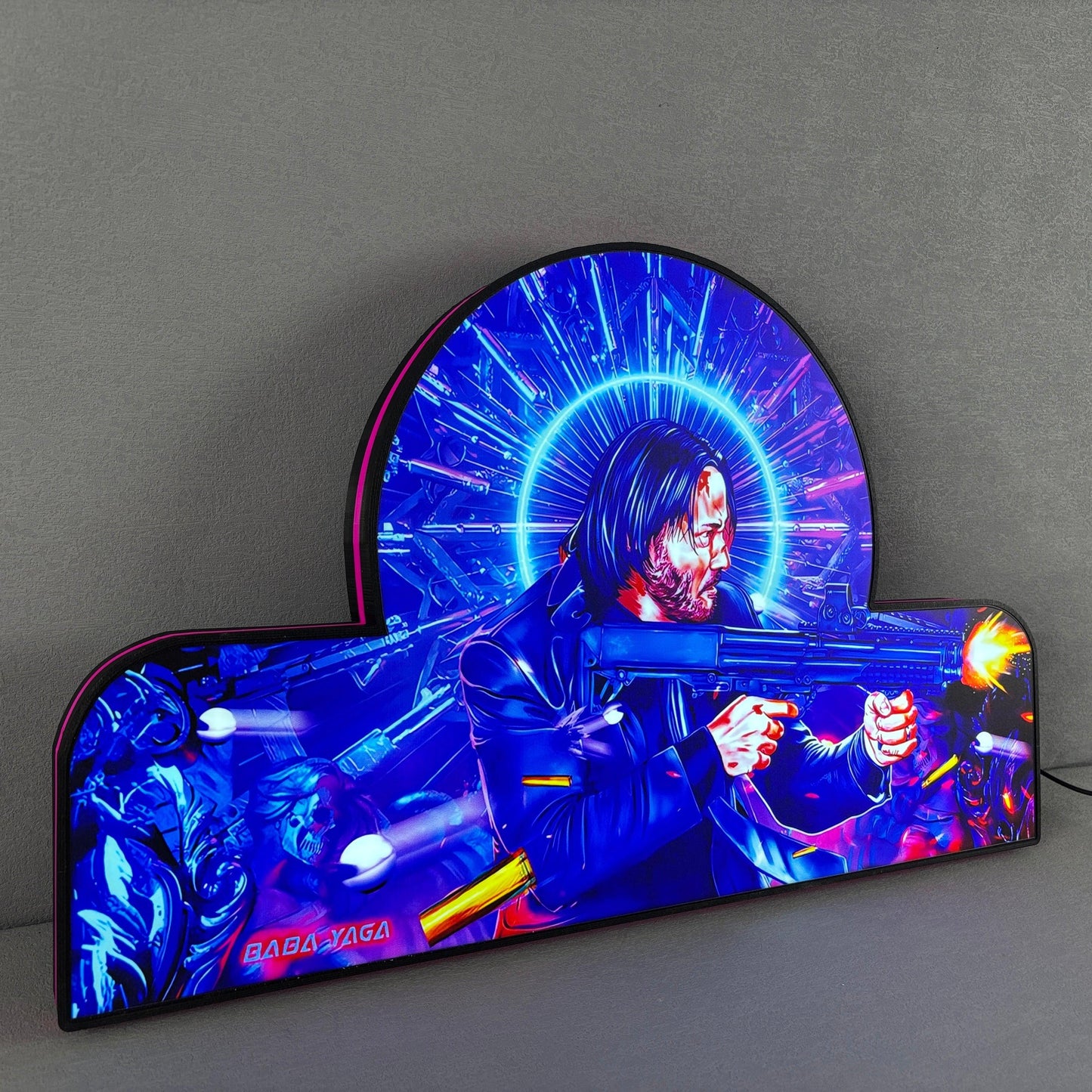 John Wick Pinball Topper, Video Game Machine LED Lightbox , Pinball Ar ...