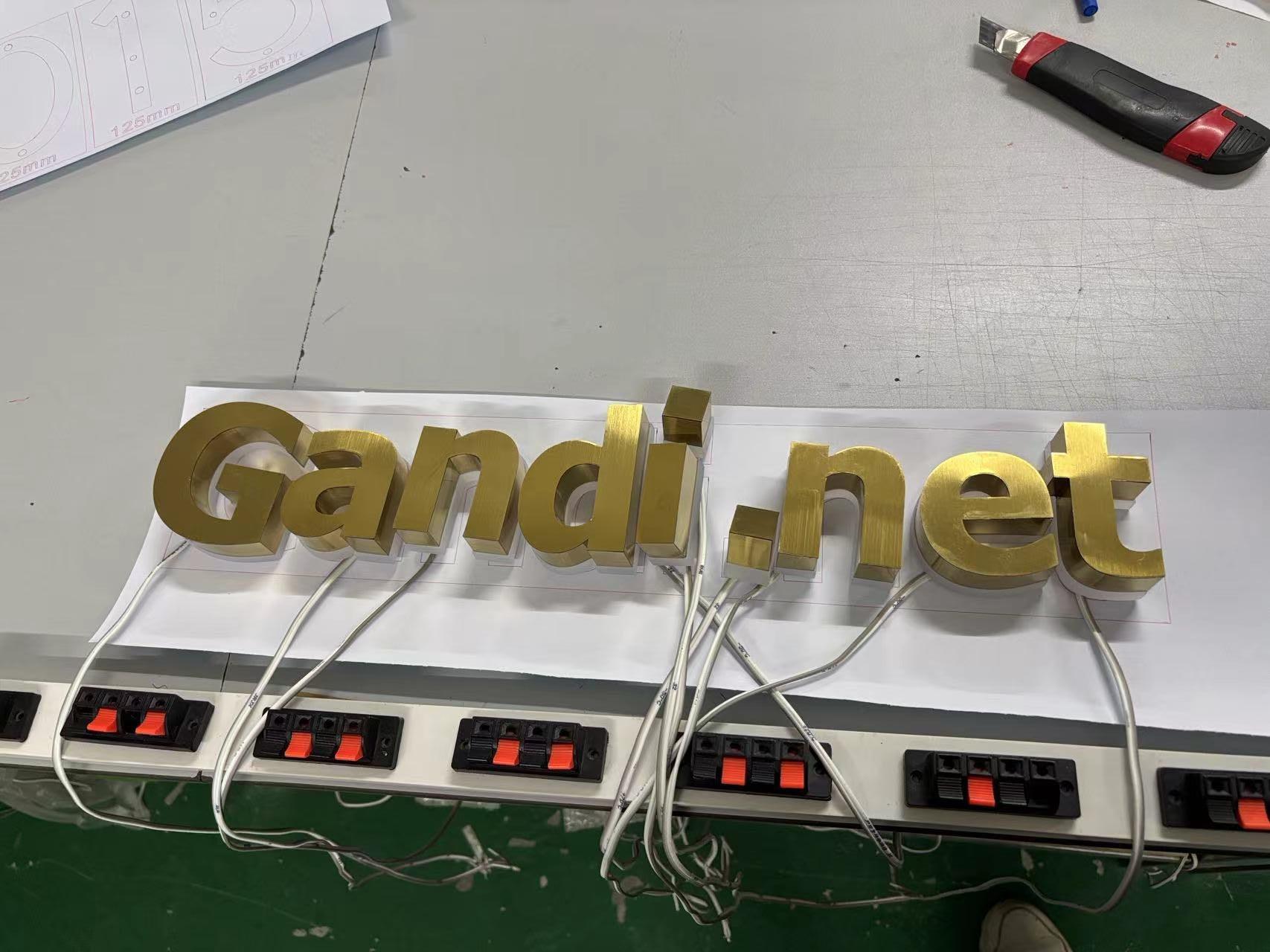 Custom LED Business Logo 3D Illuminated Letters LED Backlit Sign Business Signage Metal 3d Business Sign