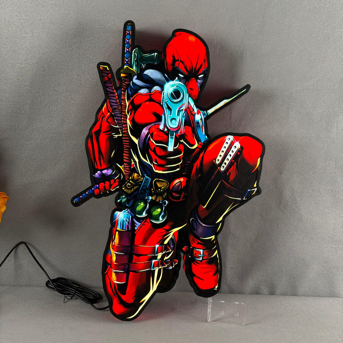 Deadpool Led Custom Deadpool Design LED Lightbox Illuminate Your Space with Awesome ...