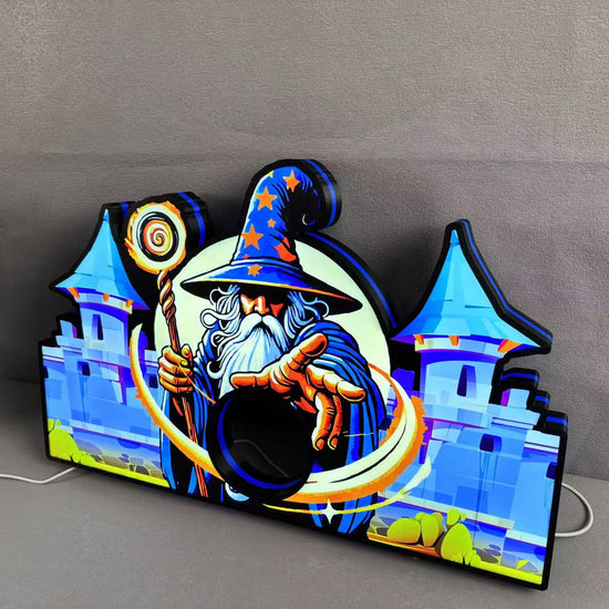 Caisson lumineux LED Medieval Madness Wizards pour flipper, imprimé en 3D, alimenté par USB et entièrement réglable