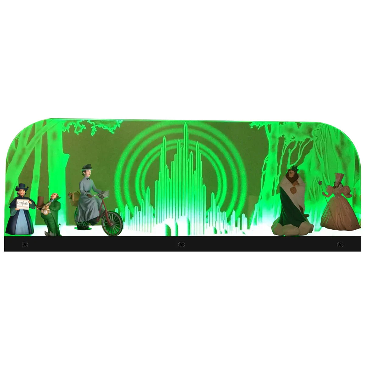 Topper Le Magicien d'Oz en acrylique à LED RVB pour flipper