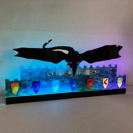 Décoration LED 3D en acrylique Game of Thrones pour flipper Stern