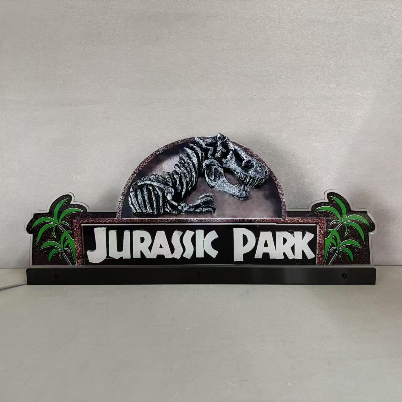 Jurassic Park Topper 3D Acrylic LED Topper, For  Pinball Machine, Pinball Topper
