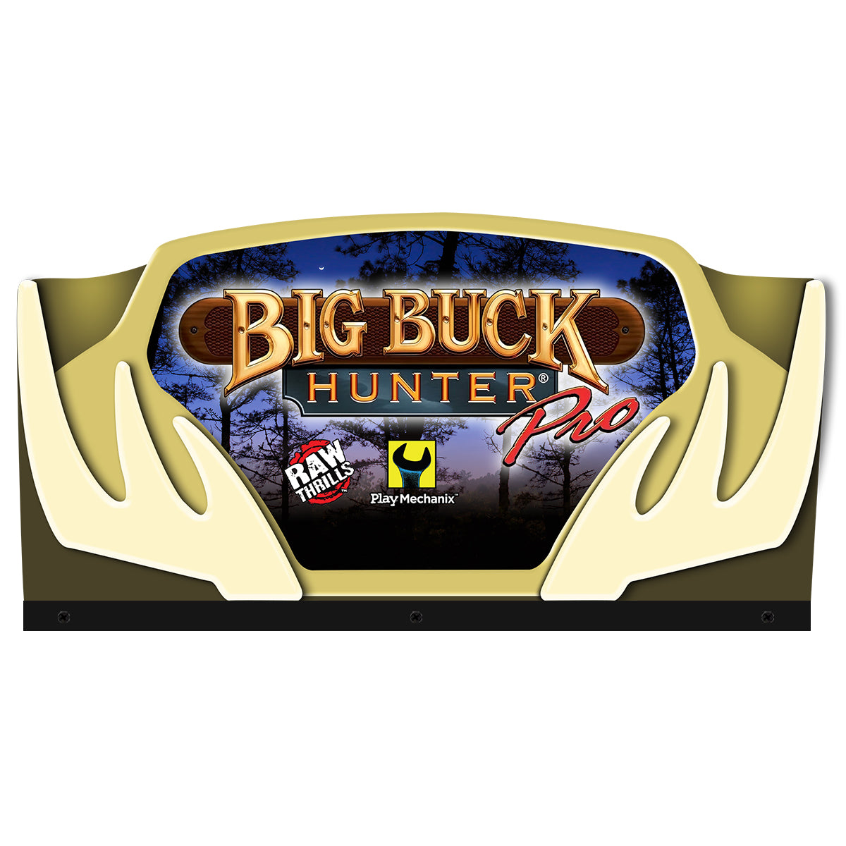 Big Buck Hunter Pro Topper Arcade 3D Acrylic LED Topper, For Arcade Game Art Repro Video Game Machine, Arcade Topper