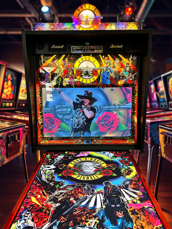 Guns N' Roses Topper Pinball Acrylic LED Topper, with Metal Base Bracket for Stern Pinball Machine, Pinball Topper