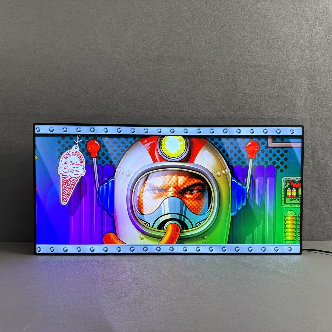 Galactic Tank Force Pinball Topper Custom 3D LED Lightbox, Pinball Arcade Decor, Perfect for Game Room or Pinball Machine
