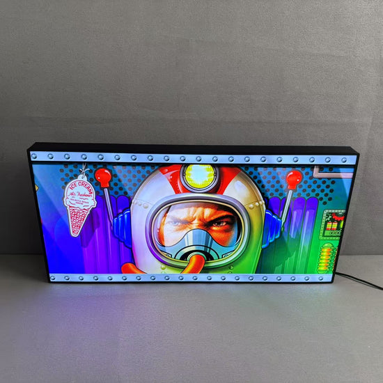 Galactic Tank Force Pinball Topper Custom 3D LED Lightbox, Pinball Arcade Decor, Perfect for Game Room or Pinball Machine