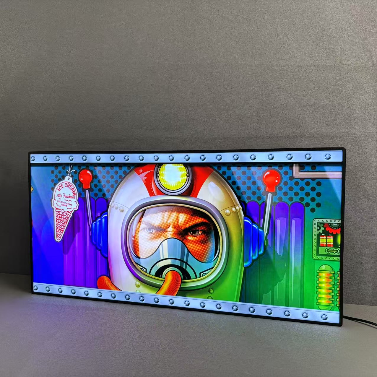 Galactic Tank Force Pinball Topper Custom 3D LED Lightbox, Pinball Arcade Decor, Perfect for Game Room or Pinball Machine