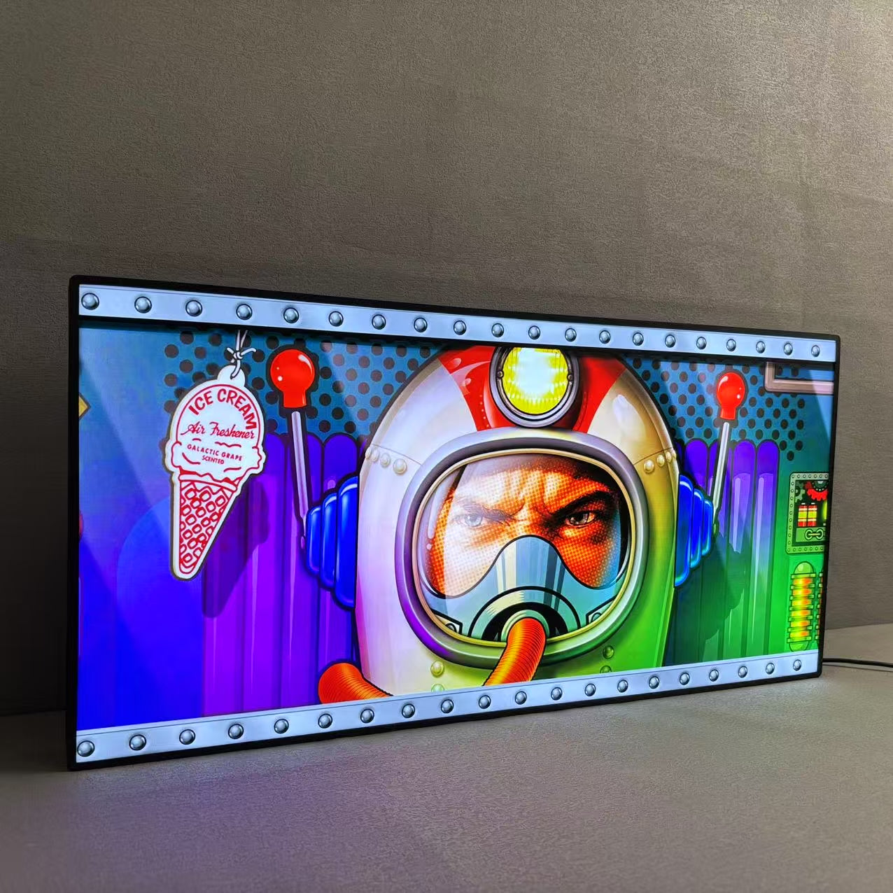 Galactic Tank Force Pinball Topper Custom 3D LED Lightbox, Pinball Arcade Decor, Perfect for Game Room or Pinball Machine