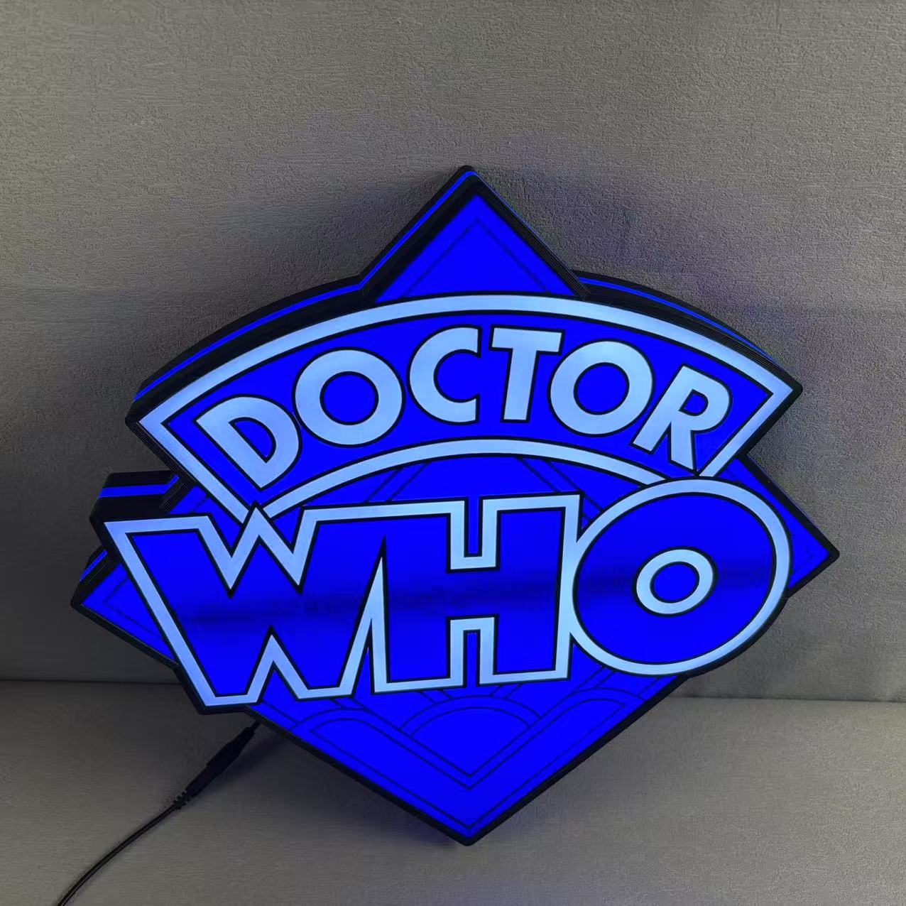 Décoration Doctor Who pour flipper Bally, caisson lumineux imprimé en 3D, alimenté par USB et entièrement réglable