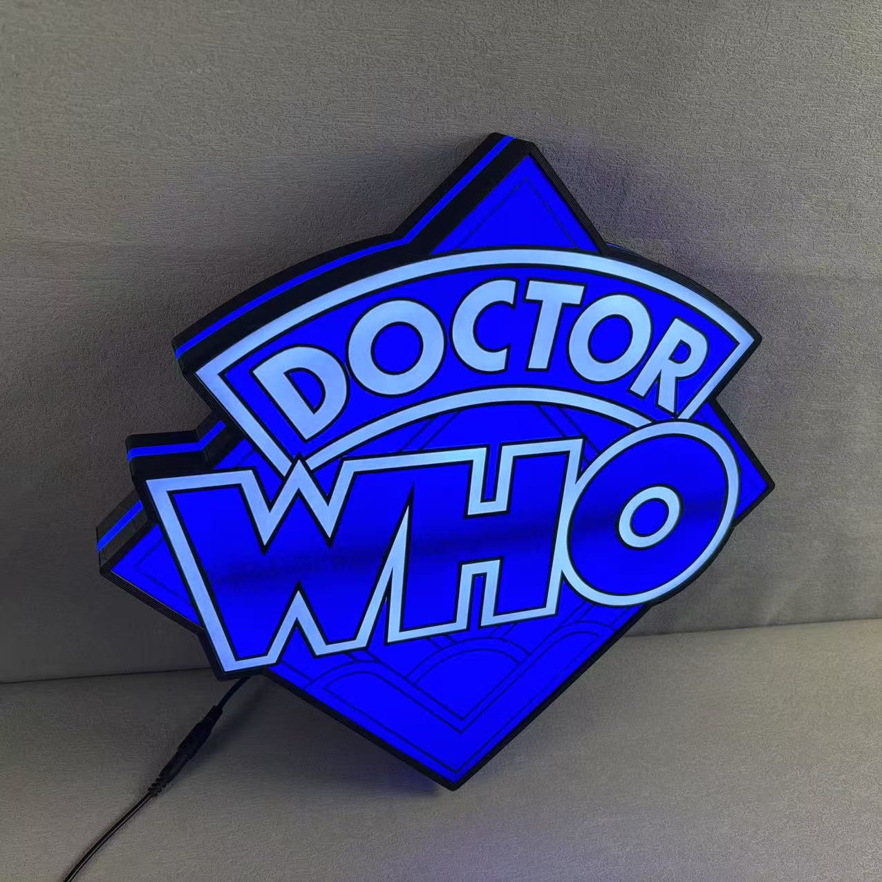 Décoration Doctor Who pour flipper Bally, caisson lumineux imprimé en 3D, alimenté par USB et entièrement réglable