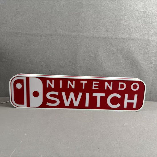 Nintendo Switch Gaming Sign Nintendo Switch Logo 3D Printed LED Lightbox Sign Wall Art fan cave ...