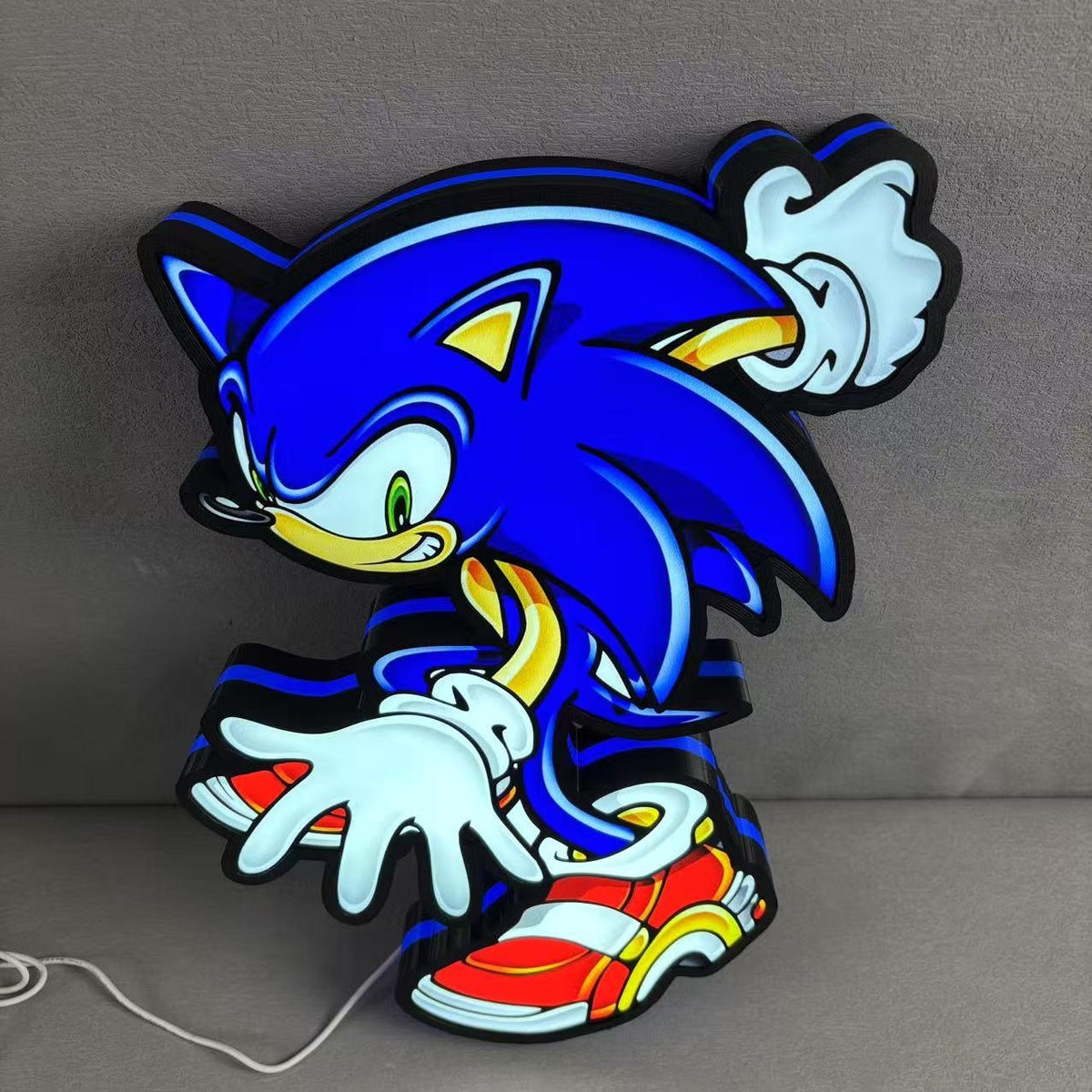 Senic Led Light Box Sonic the Hedgehog SEGA Logo 3D LED Light Box – FYLZGO