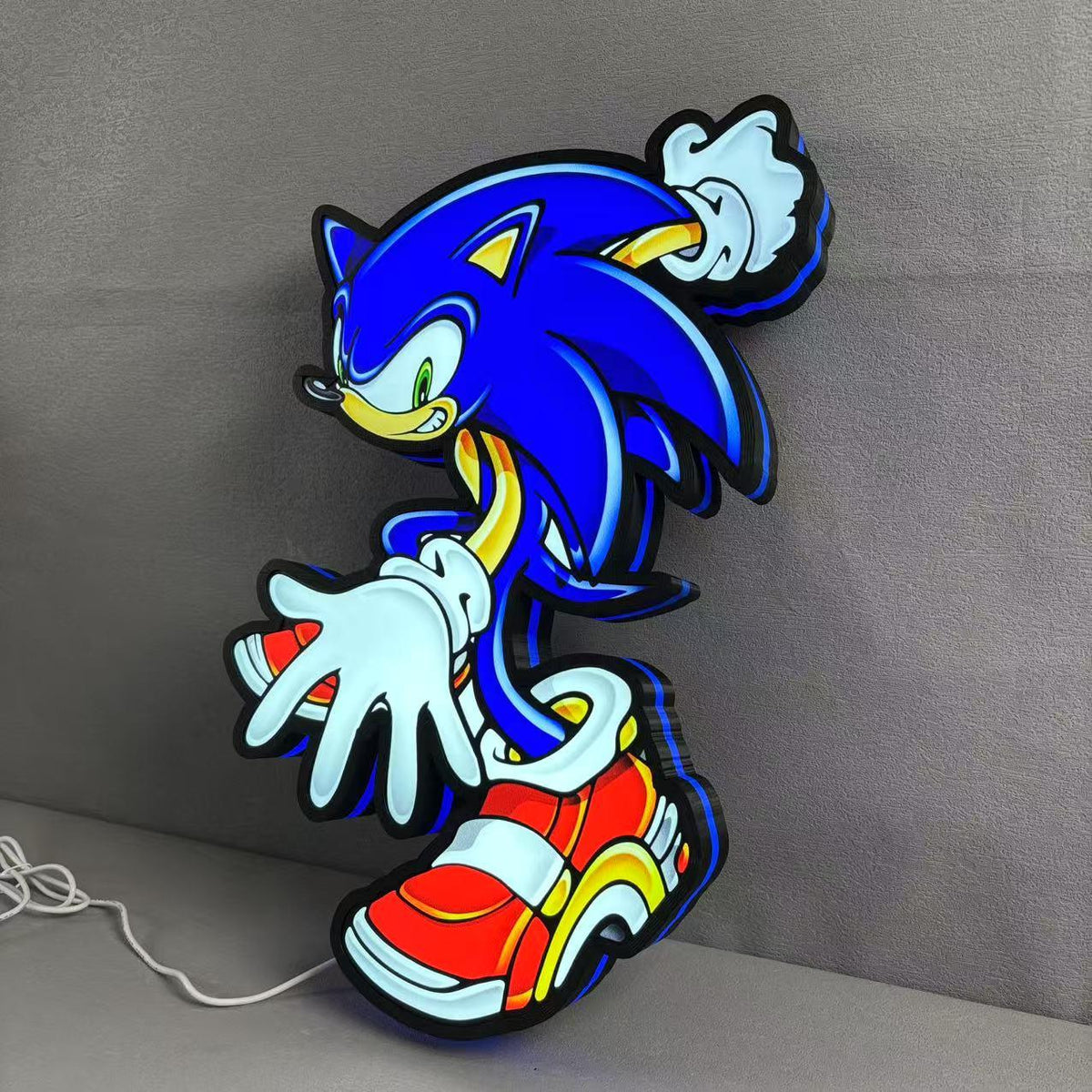 Senic Led Light Box Sonic the Hedgehog SEGA Logo 3D LED Light Box – FYLZGO