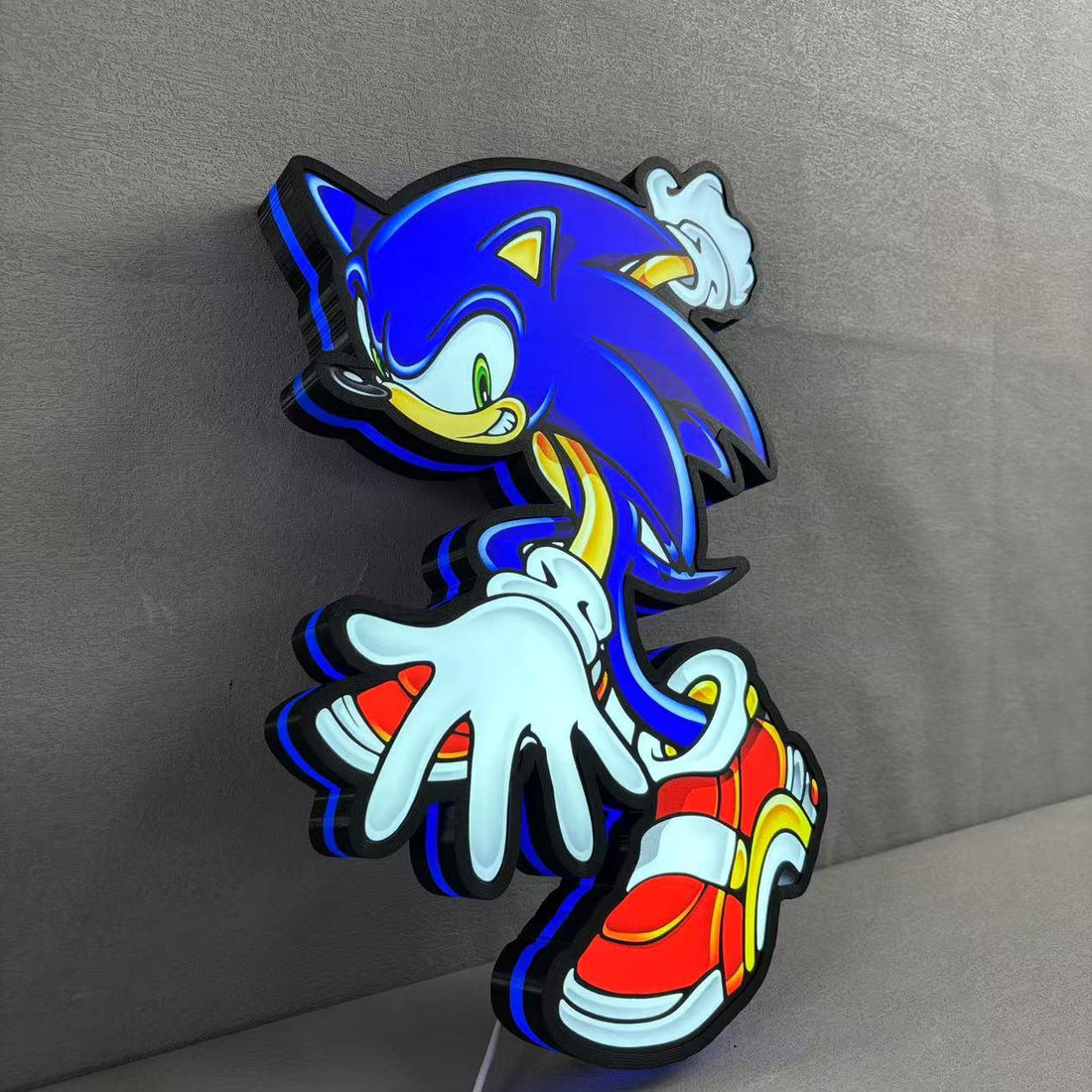 Senic Led Light Box Sonic the Hedgehog SEGA Logo 3D LED Light Box – FYLZGO