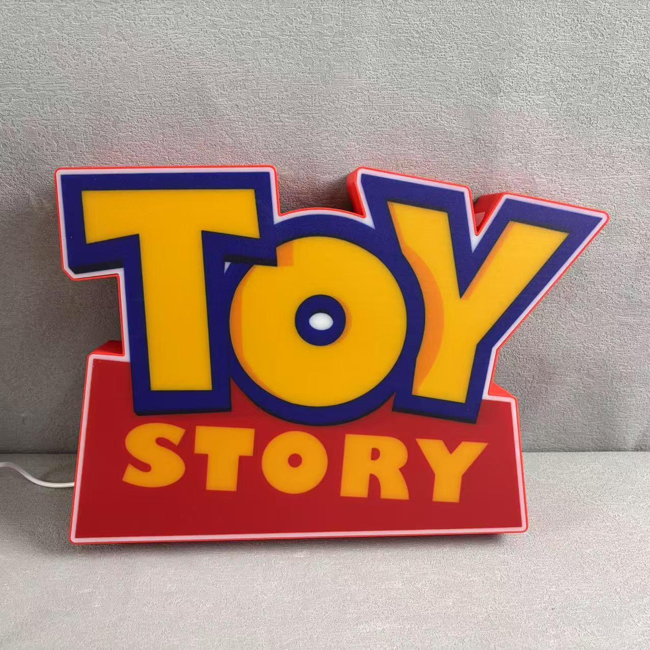 Toy Story Logo LED Sign 3D Printed Night Light with Dimmable Function ...