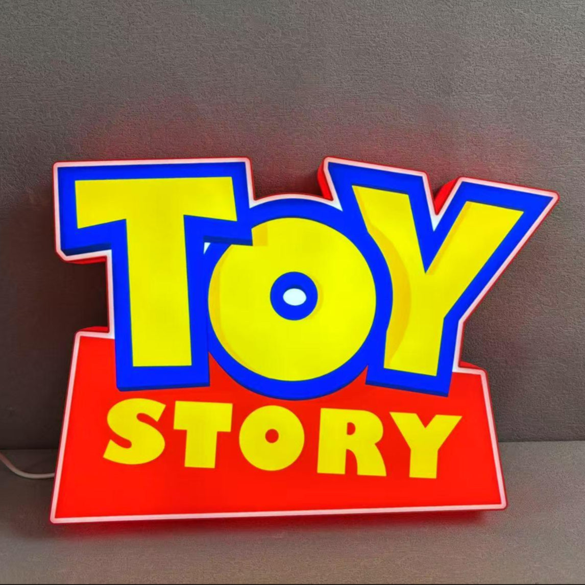 Toy Story Logo LED Sign 3D Printed Night Light with Dimmable Function