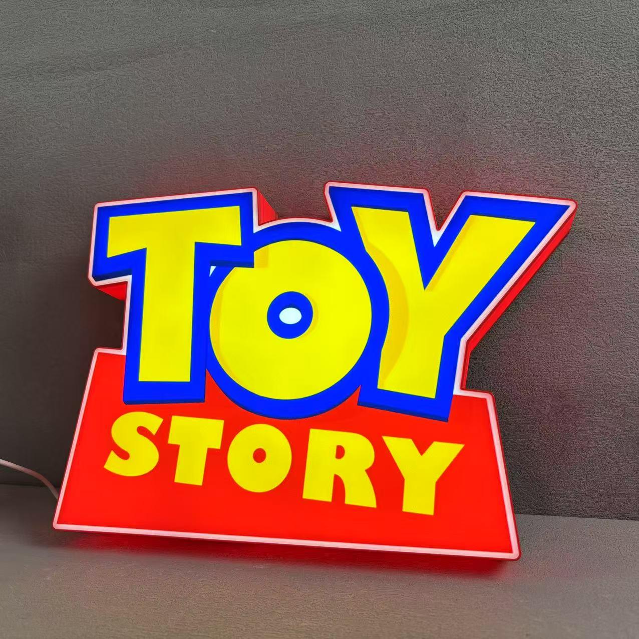 Toy Story Logo LED Sign 3D Printed Night Light with Dimmable