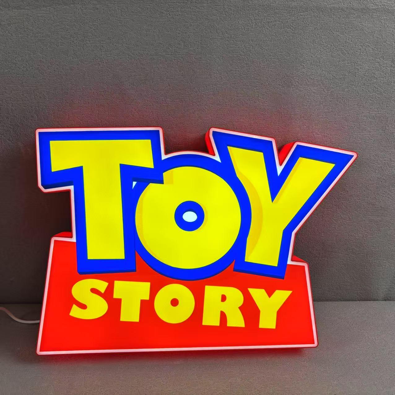 Toy Story Logo LED Sign 3D Printed Night Light with Dimmable