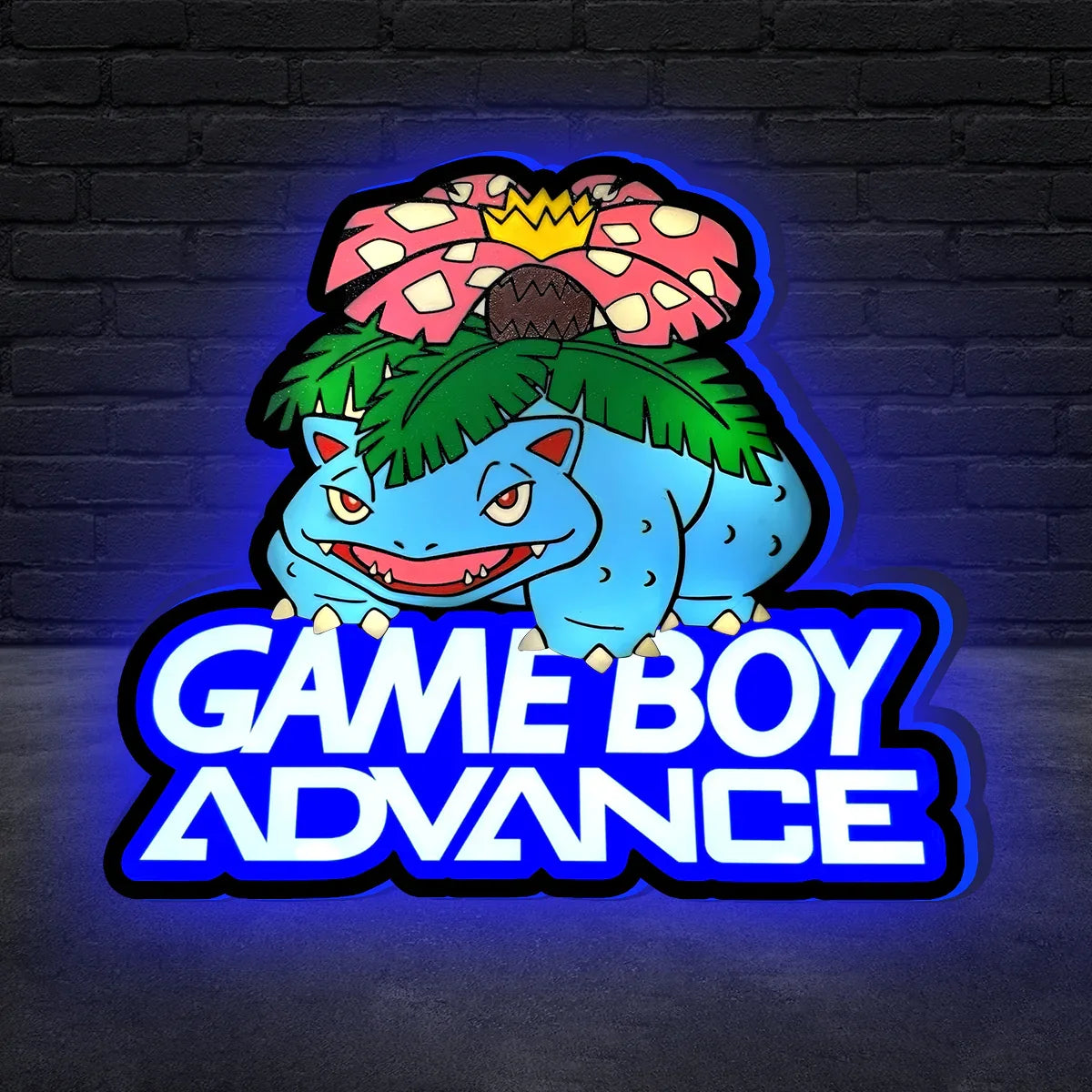 Gameboy Advance Pokemon Leaf Green Cartridge Nintendo LED Light Box, Perfect for Game Room