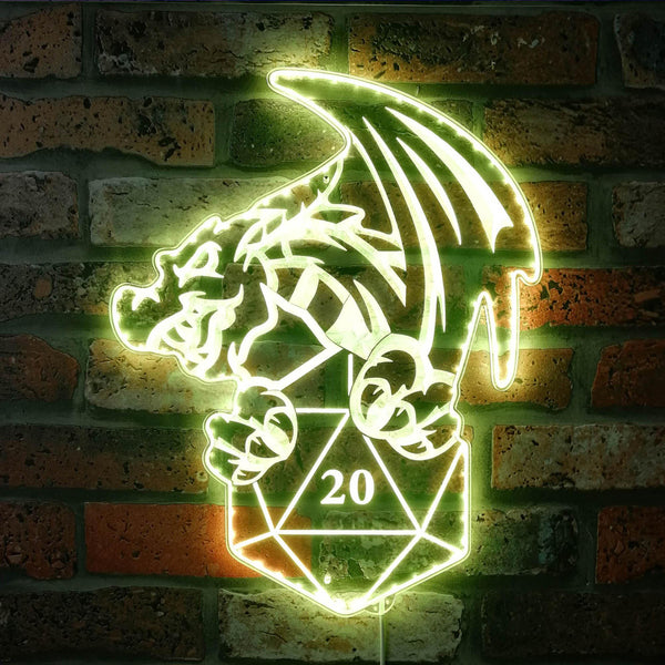 DND Dungeons and Dragons D20 RGB LED Sign – FYLZGO Signs