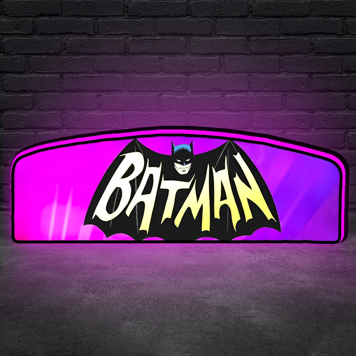 Super Hero Pinball Topper, Batman Logo 3D Lightbox, Functional Dimmer, 5V, USB Compatible