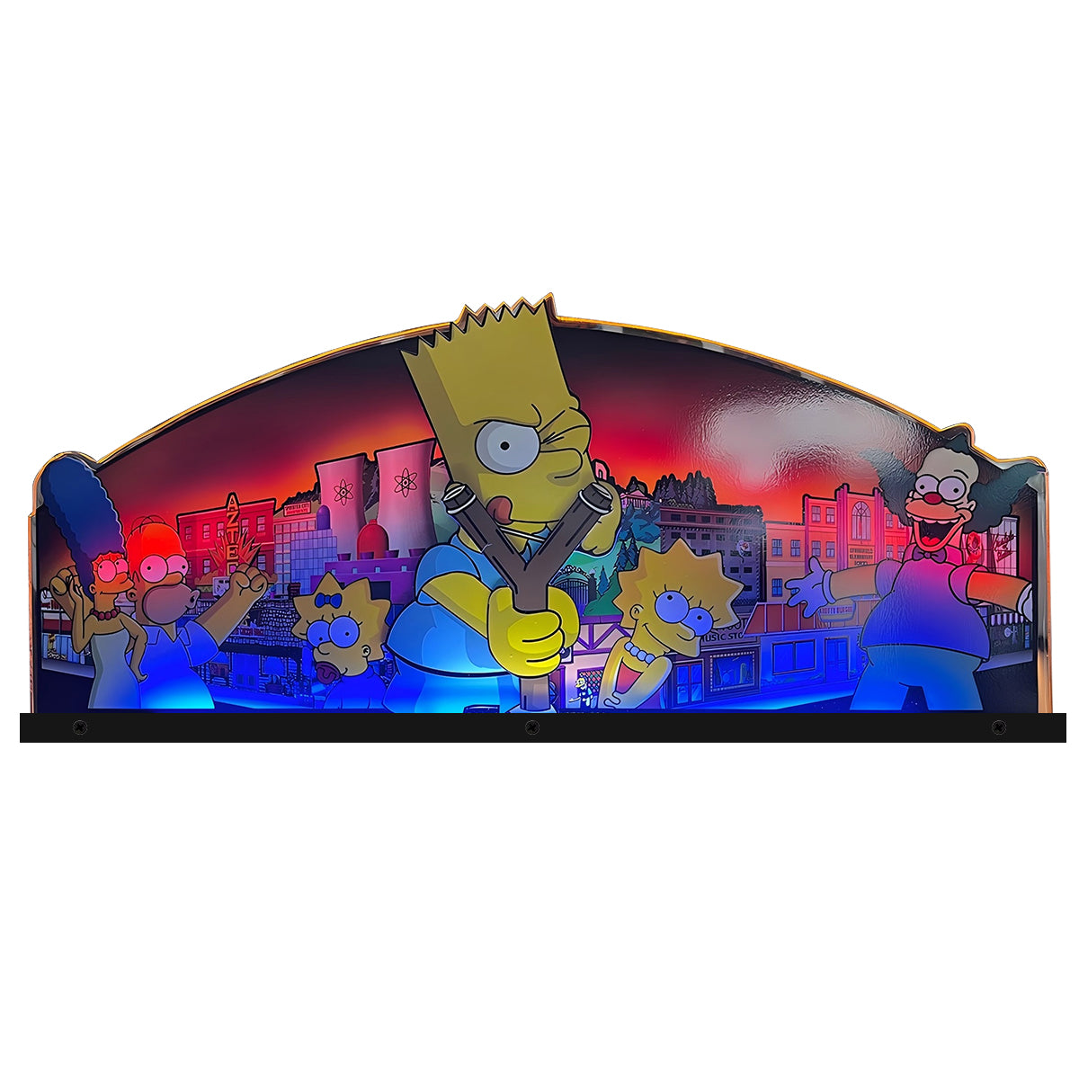 The SImpsons Pinball Party Topper, Pinball topper 3D Acrylic LED Toppe ...