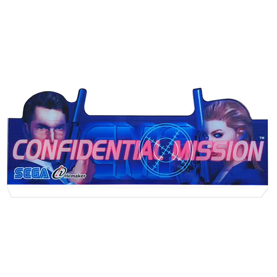 Confidential Mission Archives Topper 3D Acrylic LED Topper, For Arcade Art Repro Pinball Mahine, Pinball Topper