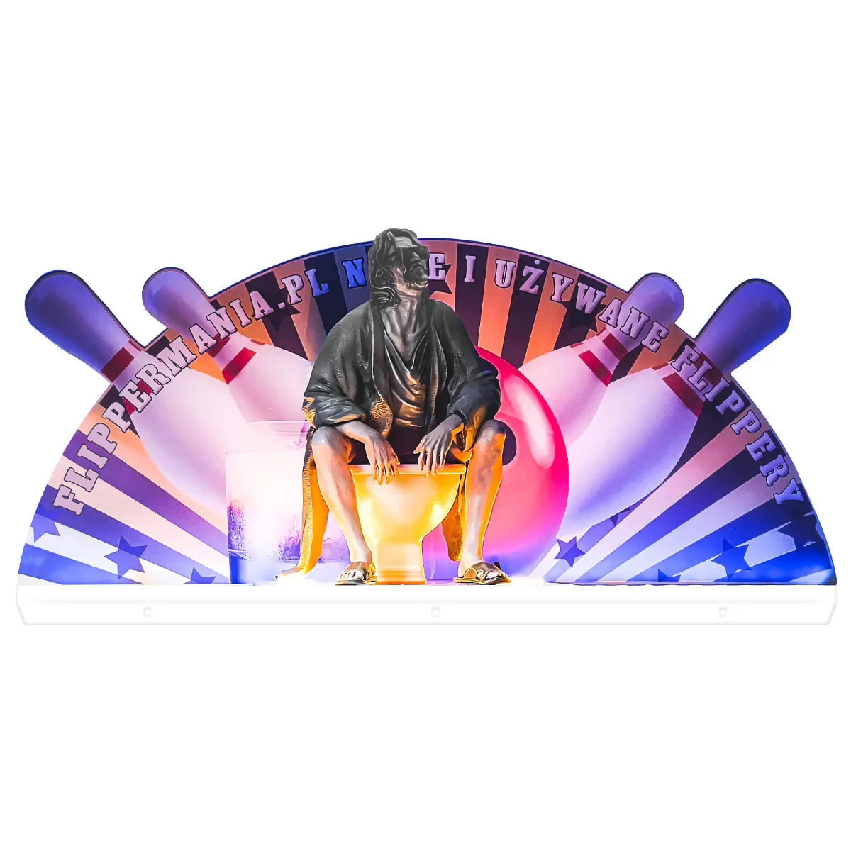 The Big Lebowski Topper 3D Acrylic LED Topper, for Big Lebowski Flipper, The Dutch Pinball Pinball machine, Pinball Topper