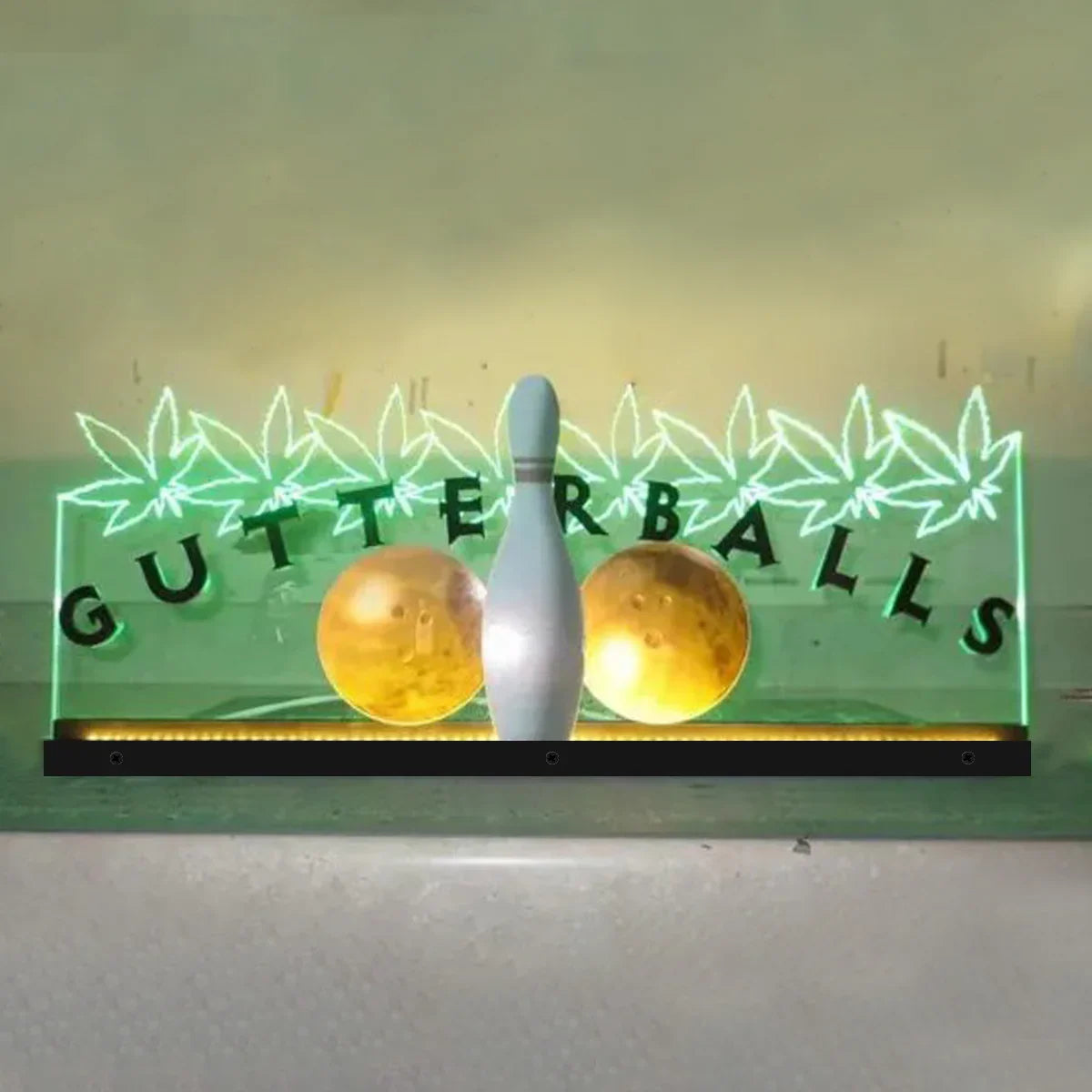 GUTTERBALLS Topper 3D Acrylic LED Topper, for The Big Lebowski Pinball Machine, The Dutch Pinball Pinball machine, Pinball Topper
