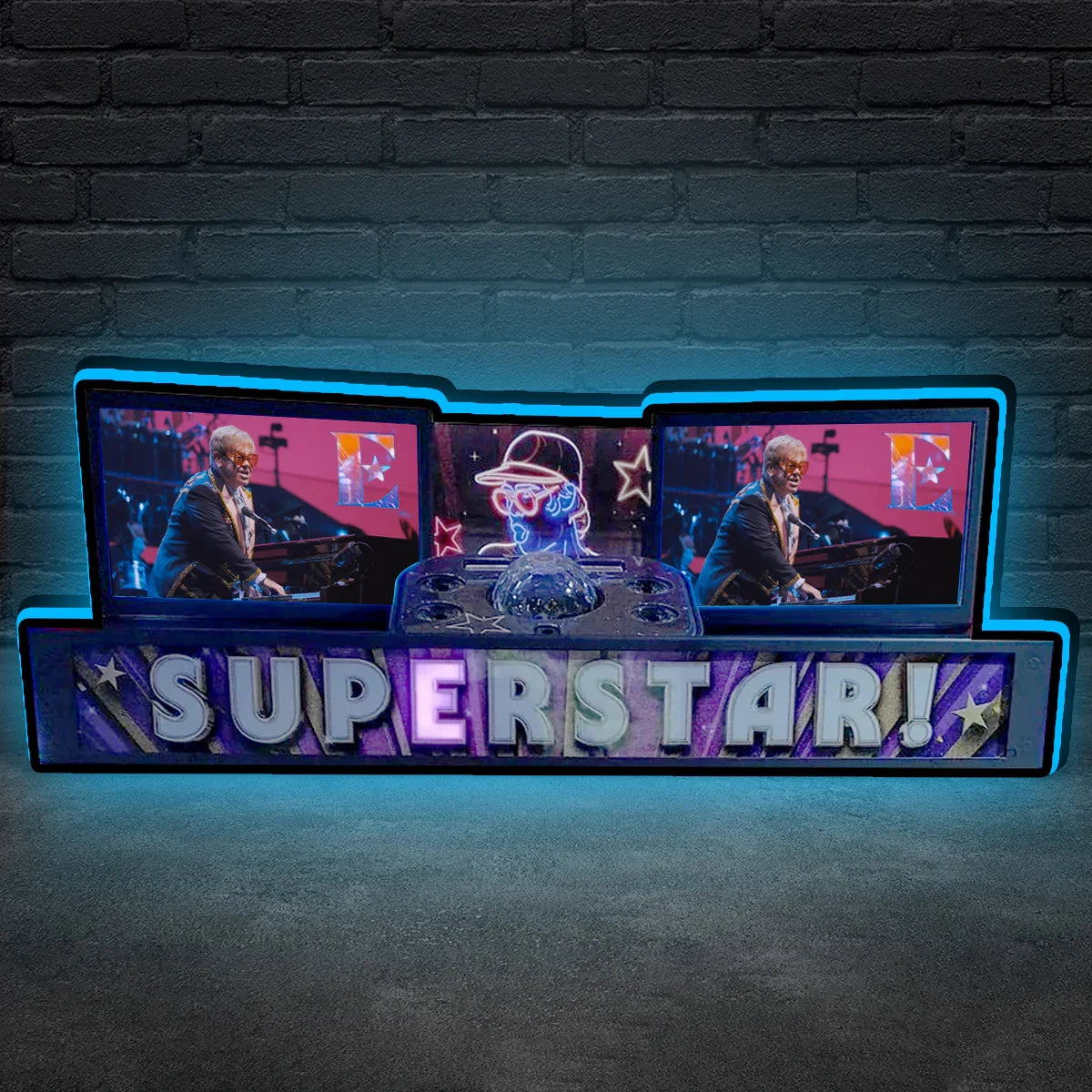 Elton John Pinball Topper for Jersey Jack Pinball Machine, 3D Printed Lightbox USB Powered & Full Dimmable