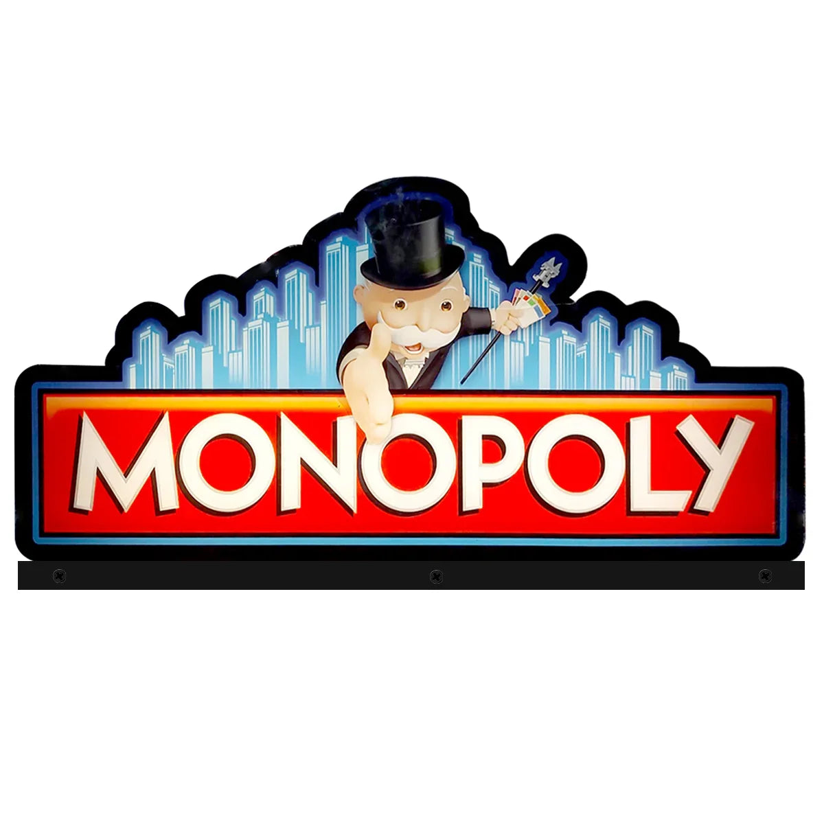 Monopoly Topper 3D Acrylic LED Topper, For Williams Pinball Mahine, Pinball Topper