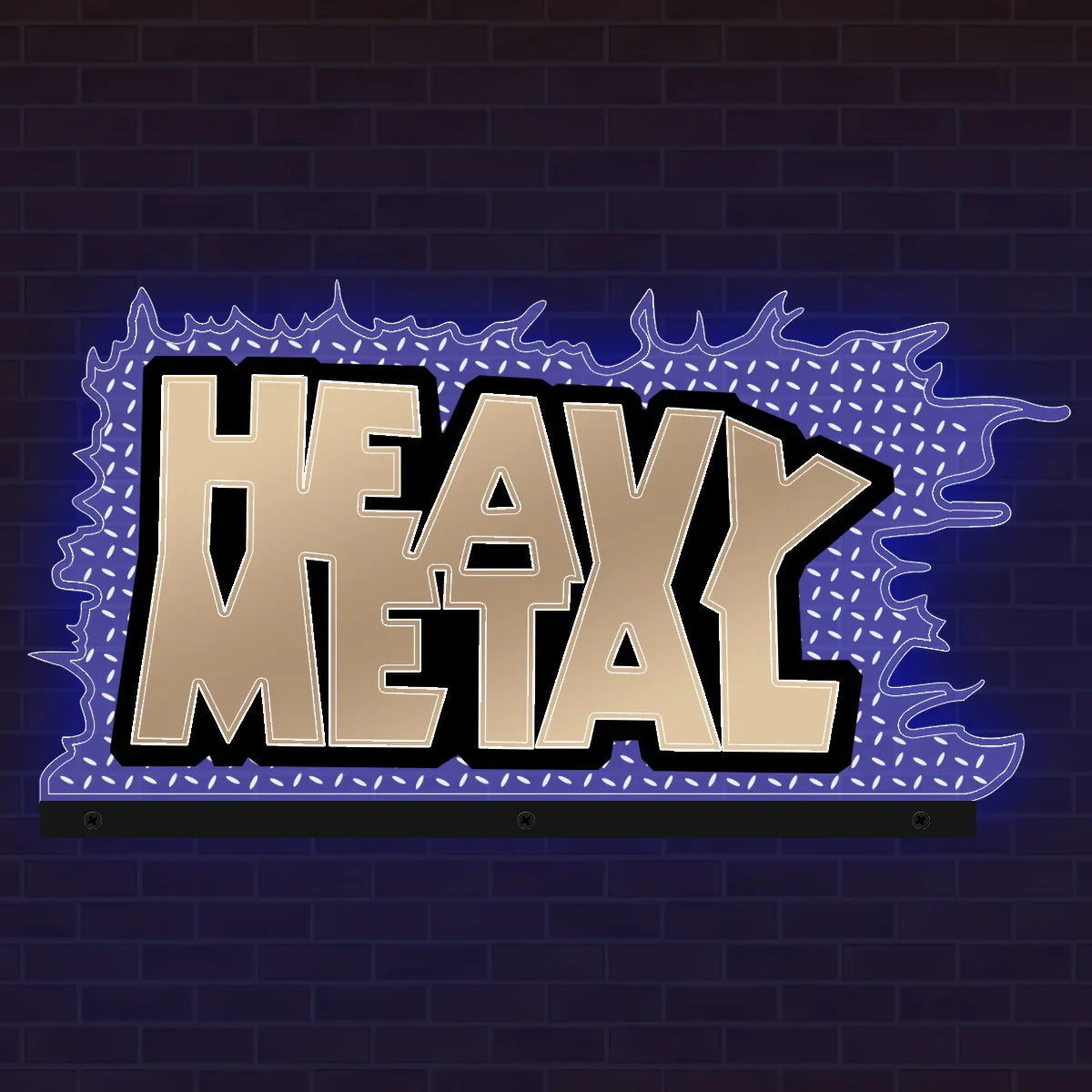 Heavy Metal Topper 3D Acrylic LED Topper, For  Pinball Machine, Pinball Topper