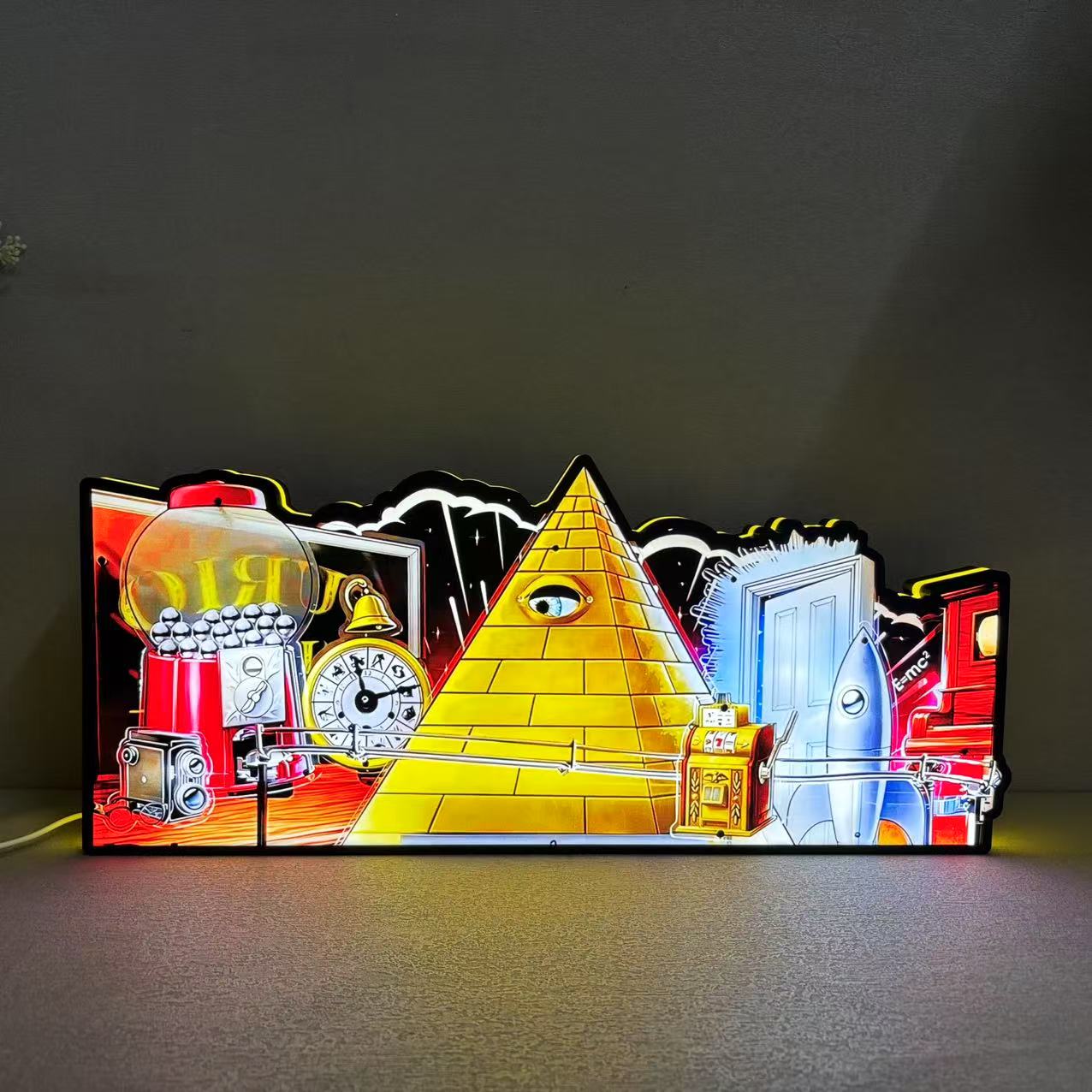 Twilight Zone Led lightbox for Pinball Machine, 3D Printed Lightbox USB Powered & Full Dimmable