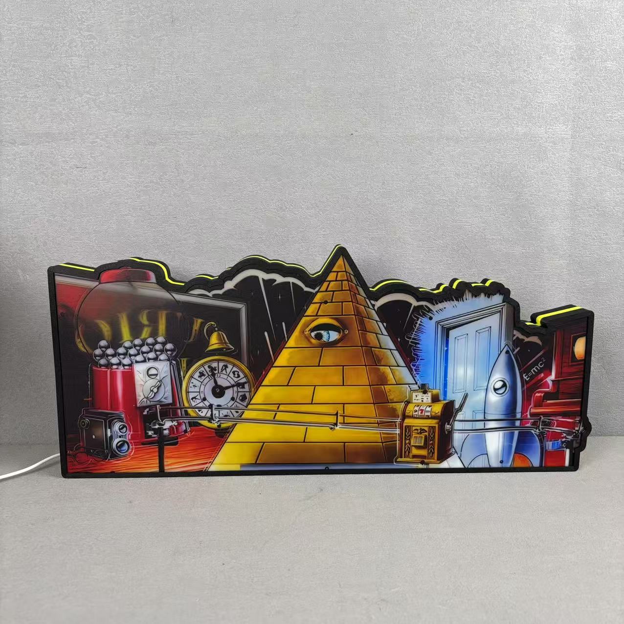 Twilight Zone Led lightbox for Pinball Machine, 3D Printed Lightbox USB Powered & Full Dimmable