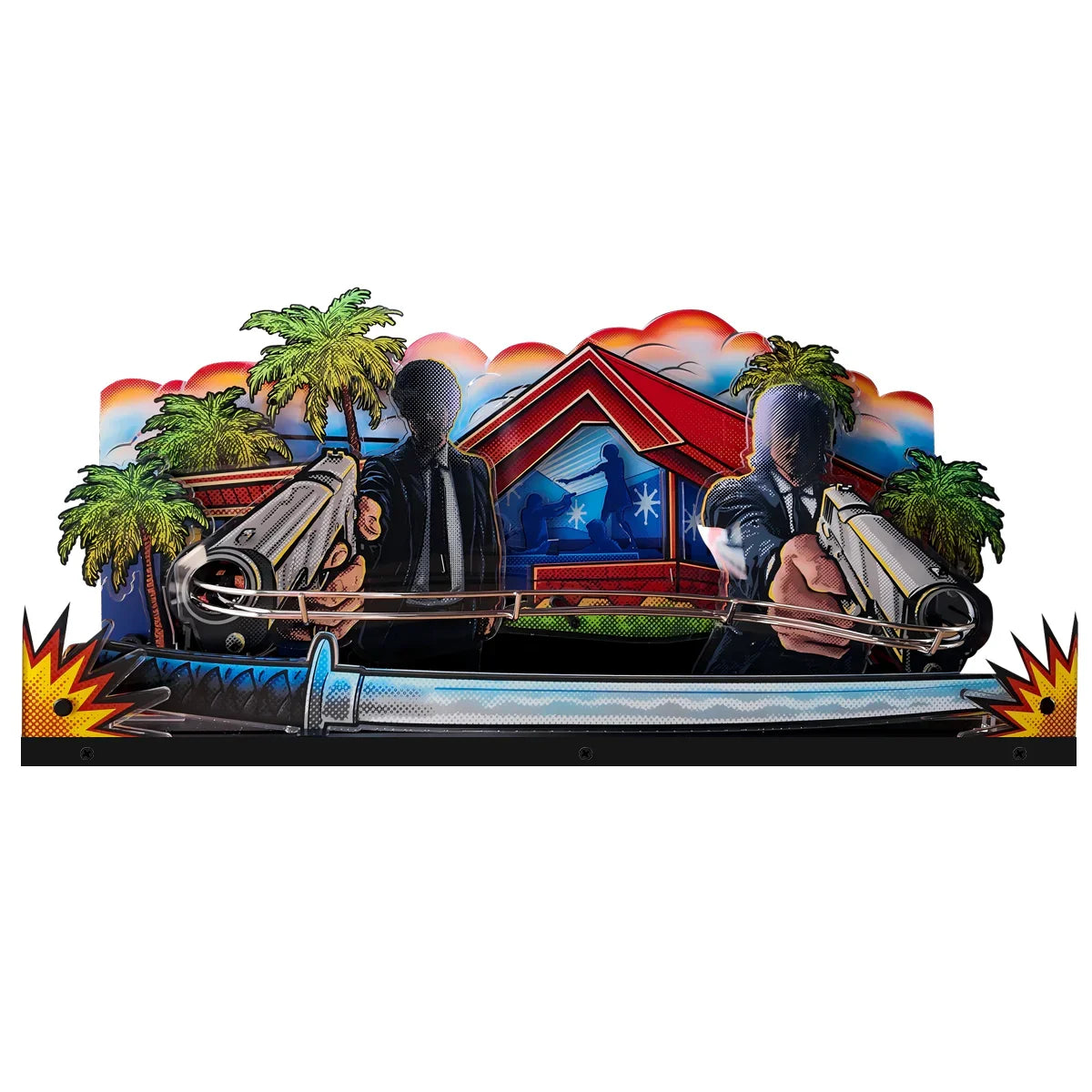 The Electric Playground Pulp Fiction Pinball topper 3D Acrylic LED Topper, for Pinball Machine, Pinball Topper