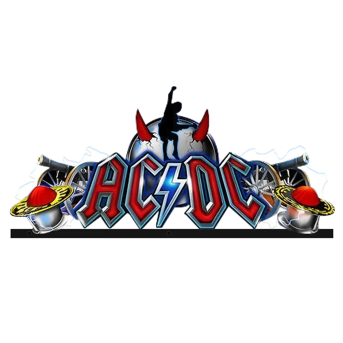 AC/DC Topper 3D Acrylic LED Topper, For Stern Pinball Mahine, Pinball ...
