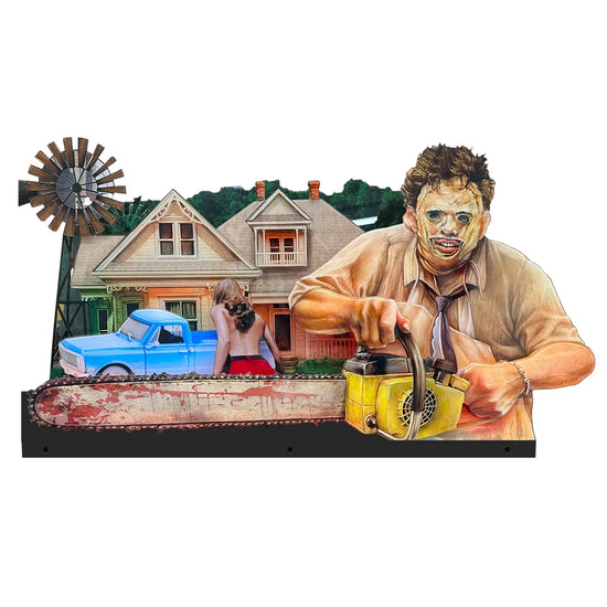 The Texas Chainsaw Massacre Pinball Topper 3D Acrylic LED Topper, For Spooky Pinball Machine, Pinball Topper