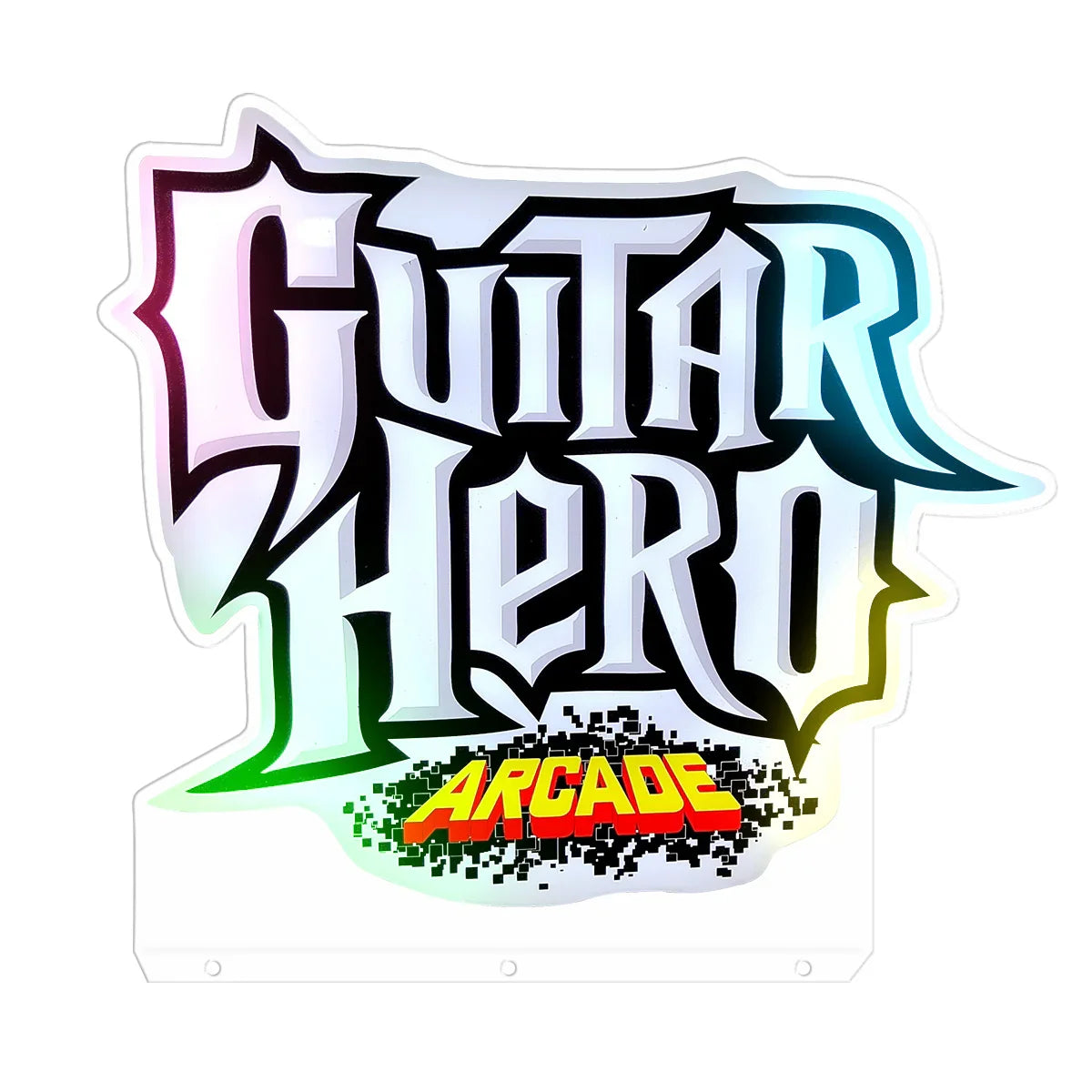 Guitar Hero Pinball Topper 3D Acrylic LED Topper, For Pinball Mahine, Pinball Topper