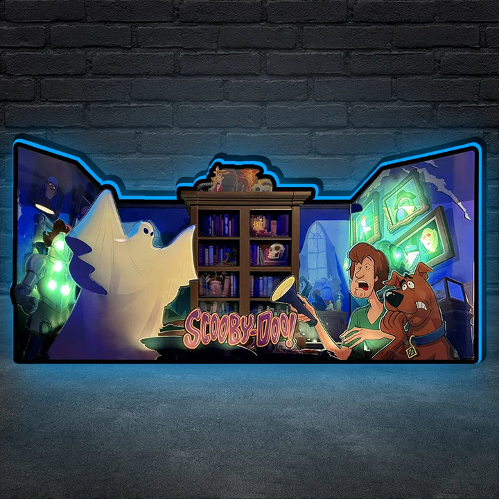 Scooby Doo Pinball Topper LED Sign, 3D Printed Lightbox, USB Powered & Full Dimmable