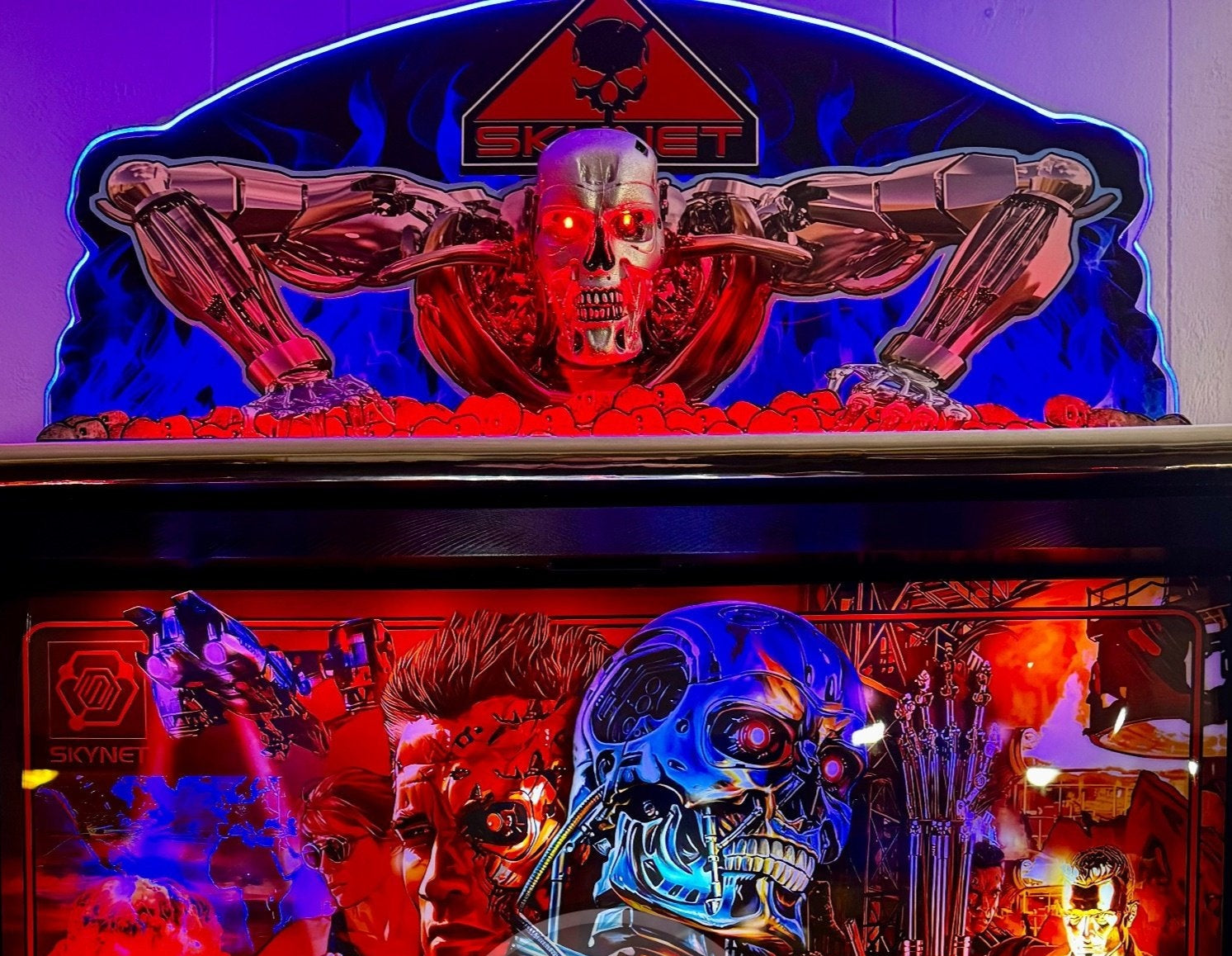 Terminator 2 Judgment Day Pinball Acrylic LED Topper, for William Pinball Machine, Pinball Topper