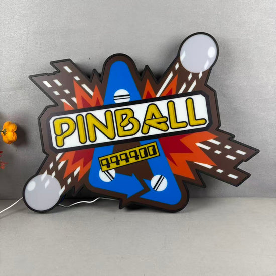 Game and Watch Pinball logo 3D Printed Lightbox Lamp Light, Logo 3D Printed Lightbox