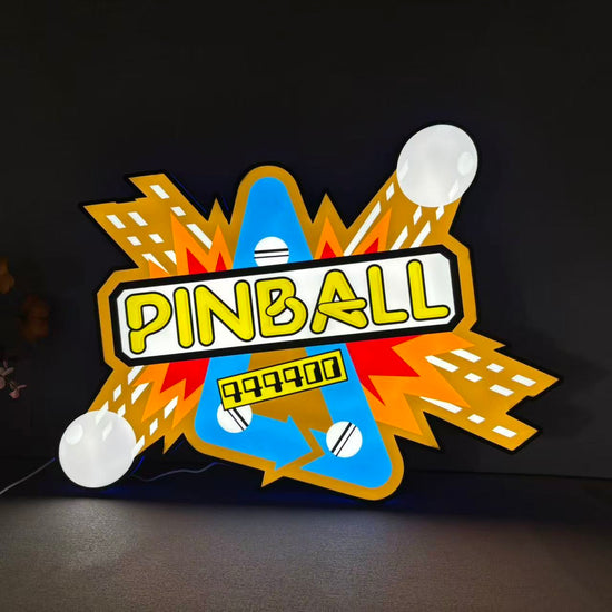 Game and Watch Pinball logo 3D Printed Lightbox Lamp Light, Logo 3D Printed Lightbox