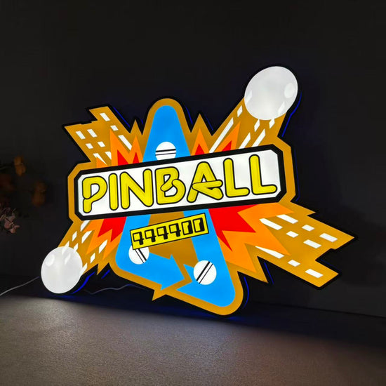 Game and Watch Pinball logo 3D Printed Lightbox Lamp Light, Logo 3D Printed Lightbox