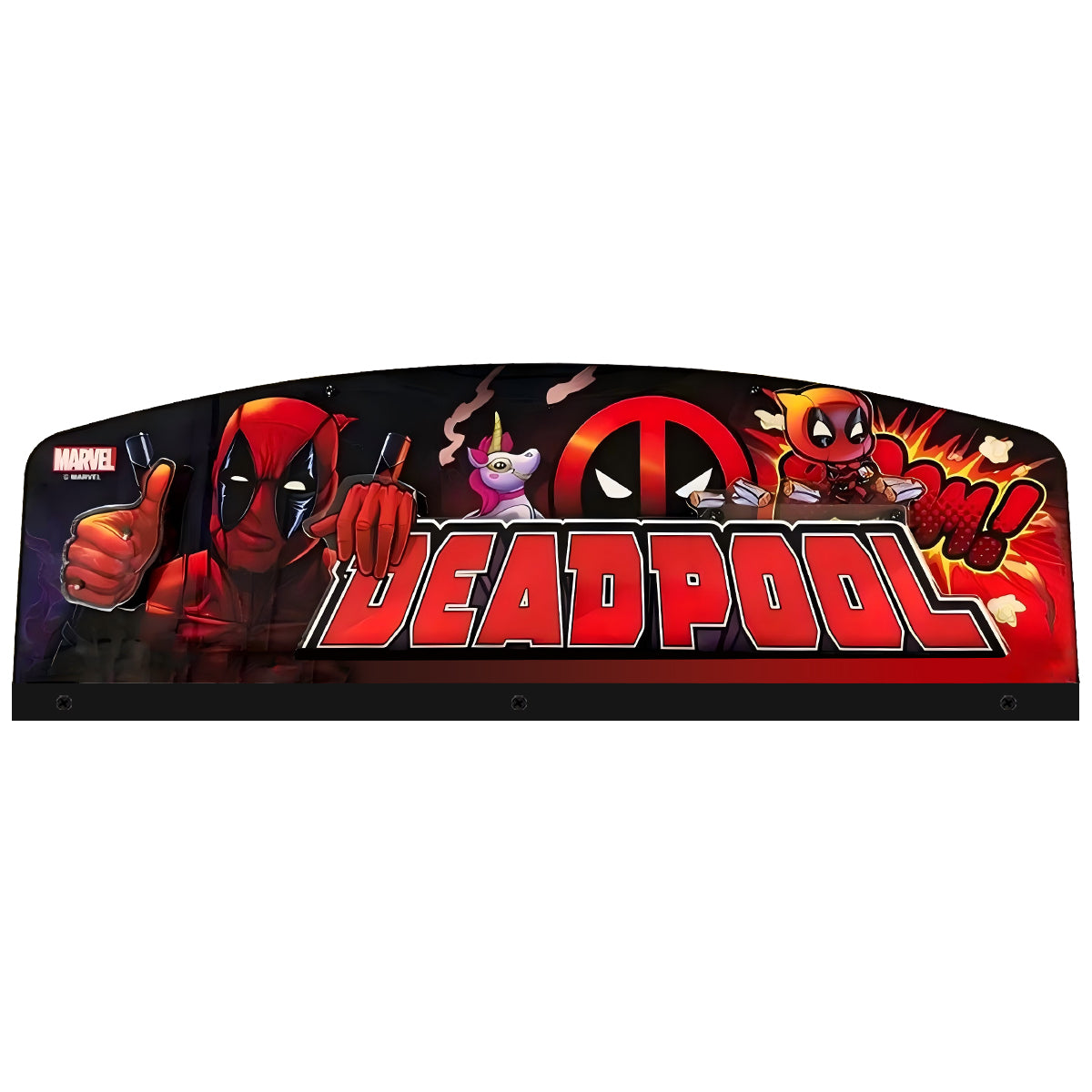Deadpool Topper 3D Acrylic LED Topper, for Stern Pinball Machine, Pinball Topper