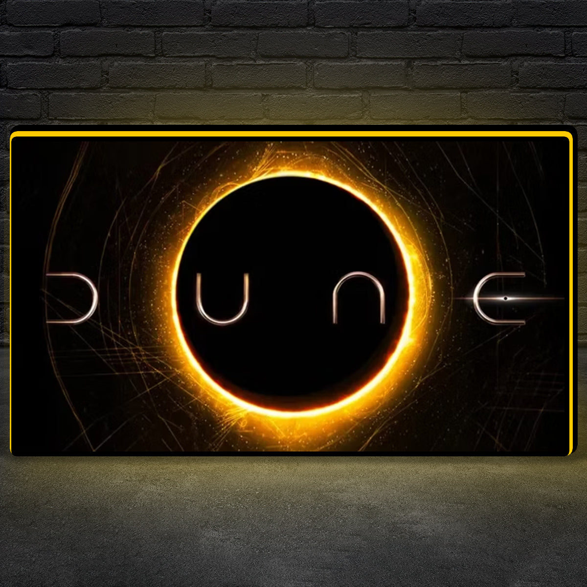 Dune Logo 3D Printed Lightbox for Barrels of Fun Pinball Machine, Powered by USB Band Dimm Wall Art Decor Man's Cave