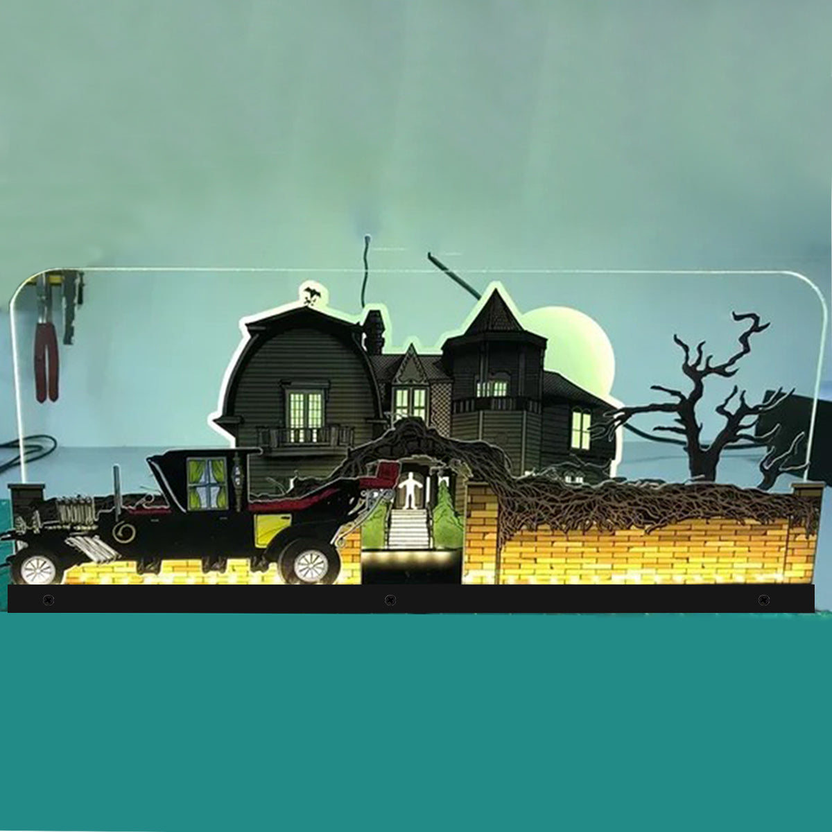 The Munsters RGB 3D Acrylic LED Topper, For Stern Pinball Machine, Pinball Topper