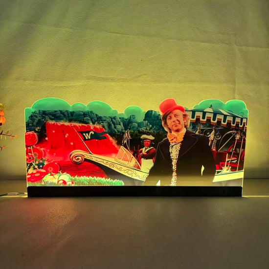 Willy Wonka and the Chocolate Factory Lit Topper 3D Acrylic LED Topper, For Jersey Jack Pinball Mahine, Pinball Topper